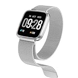 HuaWise Fitness Tracker,Activity Tracker with Heart Rate Monitor and Sleep Monitor,Metal Band Waterproof Color Screen,Step Counter Pedometer and Calorie Counter for Women Men Kids