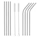Stainless Steel Straws Set of 8, Reusable Metal Drinking Straws for Cups Yeti Ozark Trail Rtic Tumblers, 8.5'' Long, 6mm Diameter (4 Straight + 4 Bent + 2 Brushes)