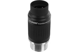 SVBONY SV230 8-20mm Zoom Eyepiece, Parfocal Design Wide-Angle 57°-72°, Aspherical Optics, 1.25" and 2" Dual Fit for Planetary
