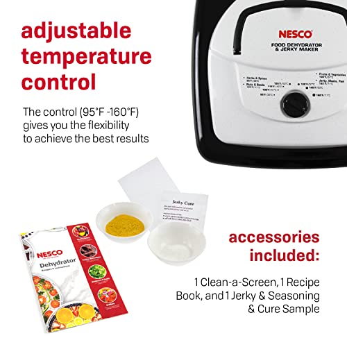 Nesco FD-80A Square Shaped Food Dehydrator, For Snacks, Fruit, Beef Jerky, White