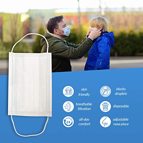 ArtNaturals Disposable Kids Face Mask (50 Pcs) Hypo Allergenic, Anti