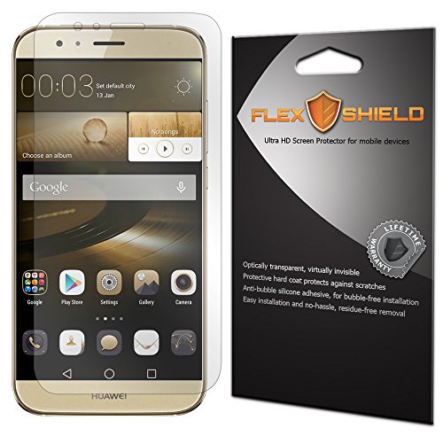 Huawei G8 Screen Protector [5-Pack], Flex Shield - Ultra Clear Japanese PET Film with Lifetime Warranty - Bubble-Free HD Clarity with Anti-Fingerprint & Scratch Resistance