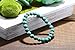 Gem Stone King 8MM Round Blue Green Simulated Turquoise Stretchy Bracelet for Women