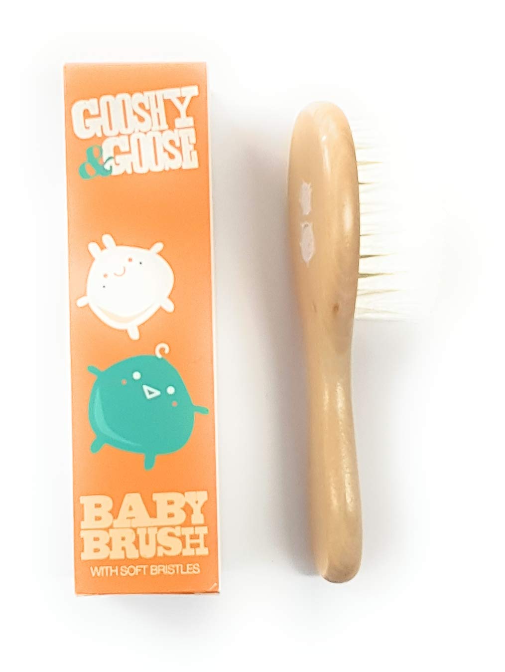Gooshy & Goose Baby Soft Hair Brush with Wooden Handle & Supersoft Bristles