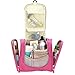 SumnaconUnisex Travel Toiletry Bags Organizer, Washable Bathroom Storage Hanging Cosmetic for Household Business Vacation, Multi Compartments, Portable Hanging Hook, Waterproof Lining (Pink)