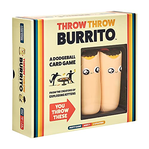 Throw Throw Burrito by Exploding Kittens - A Dodgeball Card Game - Family-Friendly Party Games - for Adults, Teens…