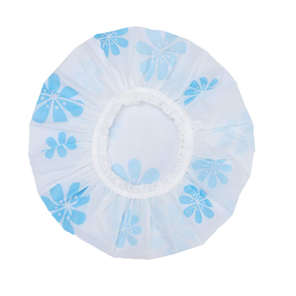 6 PCS Shower Caps, Reusable Elastic Waterproof Bathing Hair Cap with Lace Elastic Band for Women Beauty, Hair Spa, Home Hotel Travel Use : Beauty