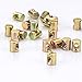 Kenkio 24 Pieces M6 Barrel Nuts Cross Dowels Slotted Nuts for Furniture Beds Crib Chairs