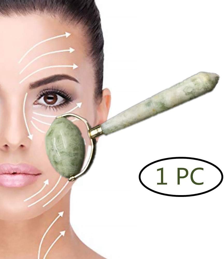 Quartz Facial Roller Face Anti-Aging Roller Jade Stone Roller Gua Sha Facial Tool Cellulite Ttreatment Pitted Skin