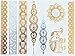 5 Sheets Metallic Tattoos Gold and Silver Flash By Modern Boho HUGE Collection (Namaste Collection)