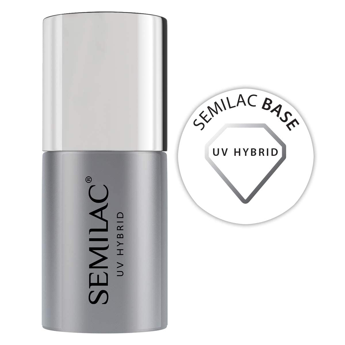 Semilac UV Gel Nail BASE COAT For Gel Nail Polish. Protects & Nourishes Nails & Adheres Well. Soak Off Easy To Use LED/UV Nail Lamp - Long Lasting Manicure and Pedicure up to 3 weeks
