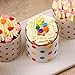 Webake Large Paper Baking Cup, 6oz Disposable Cupcake Muffin Cases, Jumbo Cupcake Liners, Set of 25 (Colorful dot)
