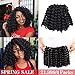 Alivovo 8 Inch Jumpy Wand Curl Braids Hair 4 Packs/Lot 20 Roots Jamaican Bounce Crochet Twist Braids Sensational African Collection Braiding Hair 110g (Black)