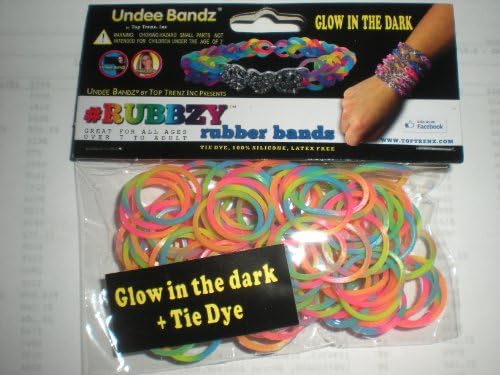 Rubbzy Neon Rainbow Glow in the Dark 100 Loose Rubber Bands