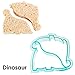 Vivian Kids Sandwich Cutter Maker Cake Toast Bread Cutter Mold (Dinosaur)