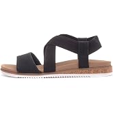 Skechers Women's Desert Kiss Low | Casual sandal, Skechers Plush Foam cushioned comfort footbed, Vegan leather strap upper, flexible outsole