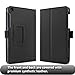 INFILAND Tab 3 Essential Case, Folio Premium PU Leather Stand Cover for Tab 3 Essential 7.0 7-Inch Tablet 2016 Release Only, Black