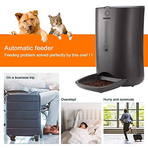 WOPET SmartFeeder,Automatic Pet Dog and Cat Feeder,6Meal Auto Pet