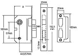 Yale 2 Lever Sash Lock 2.5 Inch Bathroom Mortice Lock Polished Chrome PM236CH25 view 2