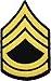 SFC E-7 Army Chevrons - Gold on Blue