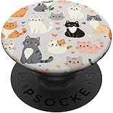 Cute White Cat PopSockets Adhesive PopGrip