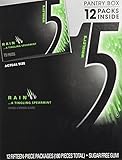 Wrigley's 5 Rain Spearmint Sugar Free Gum Pantry Box - 12 Packs of 15 Pieces