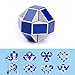 Snake Twist Puzzle Cube Transformable Puzzle Cool Snake Magic Variety Popular Twist Stress Reliever Transformable Gift Puzzle Child Kids Educational Toys Gifts (#1 Colour Random)