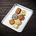 2pack Cookie Baking Sheet, Kuorle Pure Stainless Steel Commercial Bakeware set & Nonstick Baking Pans for Toaster Oven, Non-toxic, Healthy & Dishwasher Safe