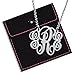 Fancy 925 Sterling Silver Personalized Monogram Necklace - Custom Made Pendant with Any Initial