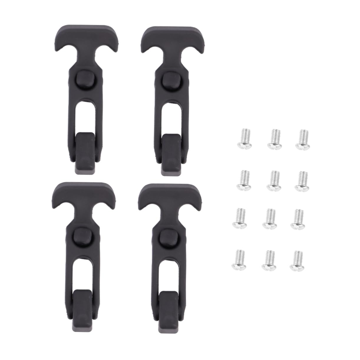 DOITOOL 4pcs Rubber t Handle Anti Paddle Locks Trailer Door Rubber Hood Catch Tool Box for Car Trailer Tool Box Tool Box for Truck T-Handle Hasp Rubber Draw Latch T-Handle Latch Rv Brass