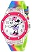 Disney Kids' MN1172 Minnie Mouse Watch with Multi-Colored Rubber Band