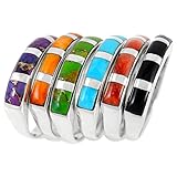 925 Sterling Silver Stackable Rings with Genuine Turquoise & Gemstones Sizes 5 to 11