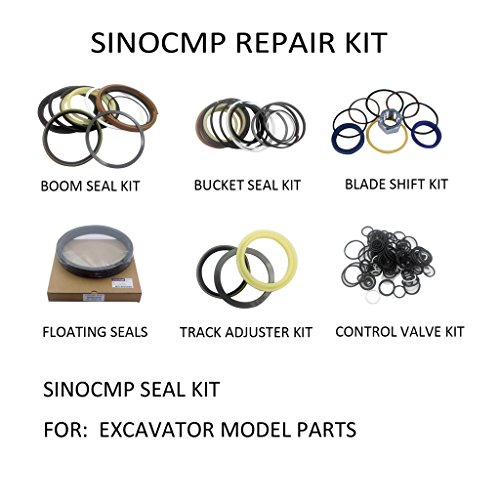 SK210-6E Swing Gear Box Seal Kit - SINOCMP Service Seal Kits for Kobelco SK210-6E Excavator Parts, 3 Month Warranty