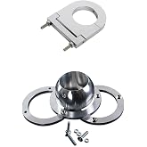 XTPTFABS 2" Swivel Base Floor Mount &amp; 2-1/2" Steering Column Drop Clamp | Fit for GM Ford Mopar SBC 350 BBC 454 Hot Rod &amp; Classic Pickup Builds with 2 inch Diameter Steering Columns,For 2" Columns