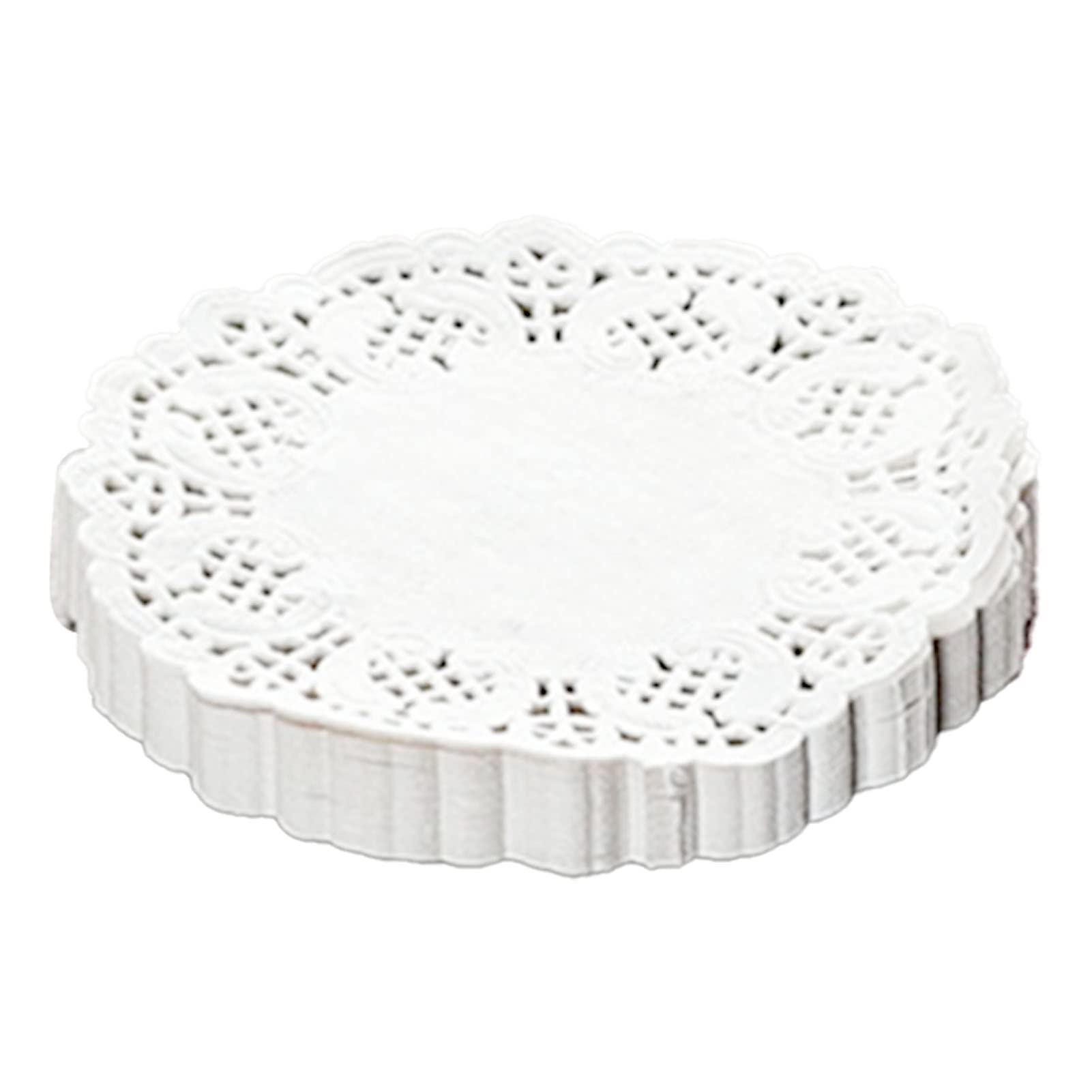 Photo 1 of 150pcs Oil Absorbing Paper for Fried Food, 4.5 inch Disposable White Lace Food Snacks Baking Sheet Paper for Fried Food Pizza Desserts(White)