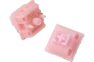 MELETRIX WS Pink Pearl Linear Mechanical Keyboard Switches, Pre Lubed 5 Pins Keyboard Switch Set with POM Stem, PA Housing for Gaming DIY Keyboard (35Pcs)