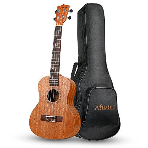 Afuaim Tenor Ukulele 26 Inch Ukulele Mahogany Uke AUM-26M Small Guitar Ukulele Pack with Gig Bag