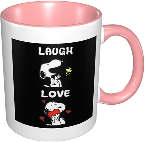 Amazon Co Jp スヌーピー Snoopy マグカップ 耐熱マグカップ コーヒー グッズ 陶器 グラスグリーン 大容量 真空断熱 ギフト 330ml ホーム キッチン