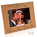KATE POSH Today a Bride, Tomorrow a Wife, Forever Your Little Girl Picture Frame - Engraved Natural Wood Photo Frame - Mother and Father of The Bride Gifts (4x6-Horizontal Daughter)