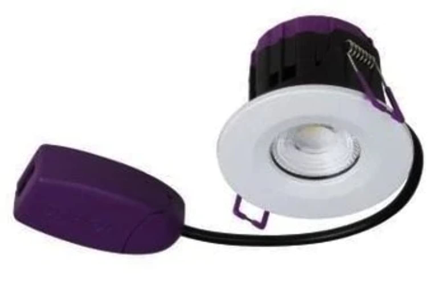 LED Robus 5W LED Ultimum 30/60/90 Minute Fire Rated LED Downlight with IP65 Waterproof Protection for Bathrooms, 85mm, Supplied with White Bezel and Junction Box, 240V LED Cool White (4K)