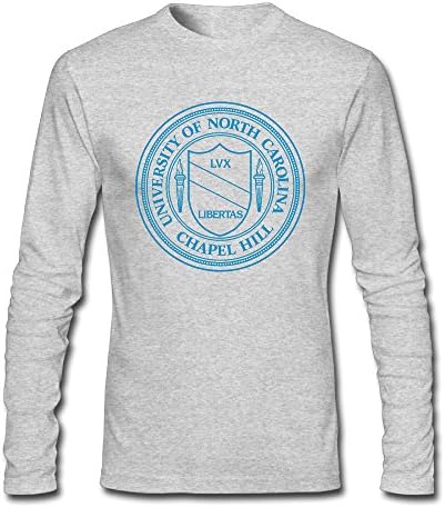 Men's Fashion University Of North Carolina At Chapel Hill Long Sleeve Shirt Gray US Size M