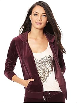 burgundy velour hoodie