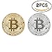 Bitcoin Coin Deluxe Collector’s Set | Featuring the Limited Edition Original Commemorative Tokens by Zcccom | Each Coin Comes w/ a Plastic Round Display Case (Gold+Silver)