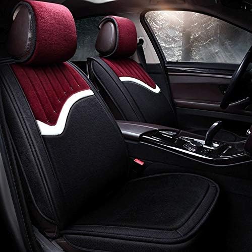 カーシート ホーム B08hyxrsfh 車用シートカバー フォーシーズンズユニバーサル快適な車のインテリアアクセサリーのフルセット 5人乗り車用 Red 座布団 座布団 家電 カメラ クッション カーシートカバーユニバーサル スプリットタイプの完全な保護と Color 車