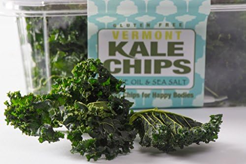 Vermont Kale Chips Organic Raw Vegan Snacks- Gluten Free Chips - Paleo Snacks - Val's Olive Oil and Sea Salt - 1 Oz Resealable Container