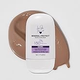 Love Skin Botanicals Mineral Protect Tinted Sunscreen SPF 50 PA+++ – Dark Tint | 100% Mineral, Reef-Safe, Unscented, Broad Spectrum Daily Face Sunscreen