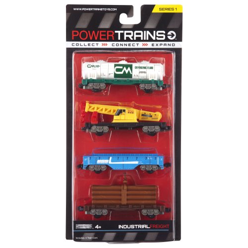 Power city trains freight industrial 4 pack