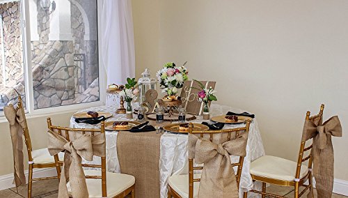 RichCraft 14" x 10yd NO-FRAY Burlap Roll ~ Table Runner Fabric with Finished Edges. Perfect for Weddings, Placemat, Crafts. Decorate Without The Mess! - Thumbnail 4