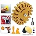 Diriway Decal Remover Rubber Eraser Wheel Tool with Drill Adapter 4 inch Drill Attachment 2 Pieces Hanging Boards And 1Piece Bear Paw Rag For Removing Pinstripes, Stickers, Double Side Adhesive Vinyl
