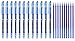 RIANCY Erasable Gel Pens with Erasers and 20 Refills, 0.5mm Fine Tip, Dozen Box, Blue Ink Friction Erasable Ballpoint Pens Heat Erasable Fabric Markers for Drawing Writing (Blue, 12-Pack with Refills)